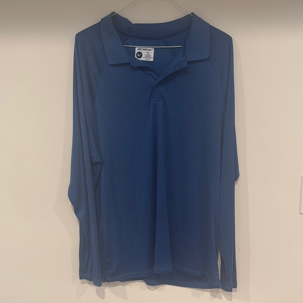 Navy Blue Sleeveless Polo Shirt with Moisture-Wicking Fabric